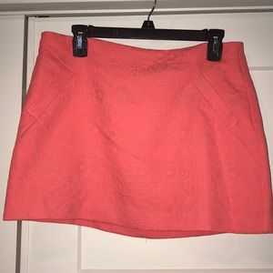 Top shop coral quilted print mini skirt size 10